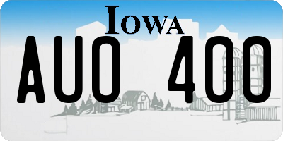 IA license plate AUO400