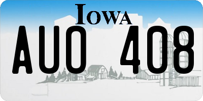 IA license plate AUO408