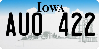 IA license plate AUO422