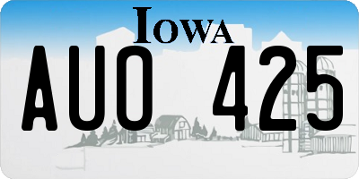 IA license plate AUO425