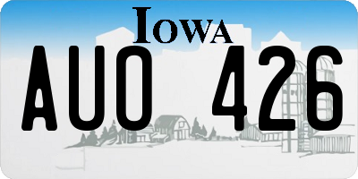 IA license plate AUO426