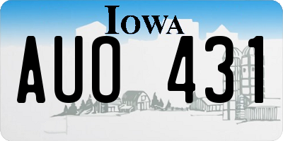 IA license plate AUO431