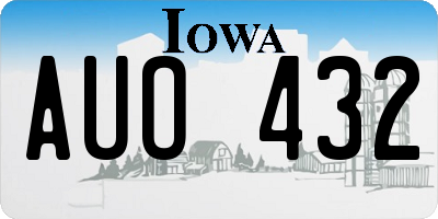 IA license plate AUO432