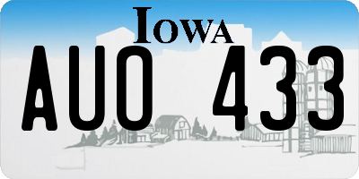 IA license plate AUO433