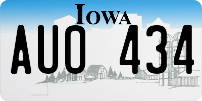 IA license plate AUO434