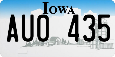 IA license plate AUO435
