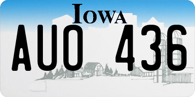 IA license plate AUO436