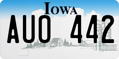 IA license plate AUO442