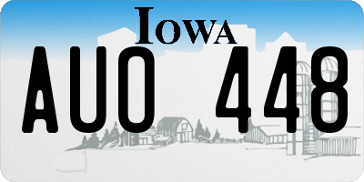IA license plate AUO448