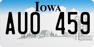 IA license plate AUO459