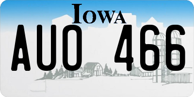 IA license plate AUO466