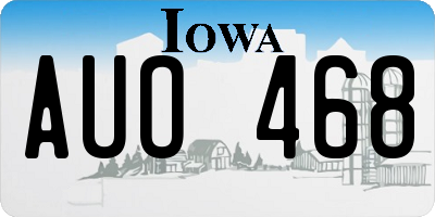 IA license plate AUO468