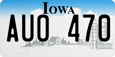 IA license plate AUO470
