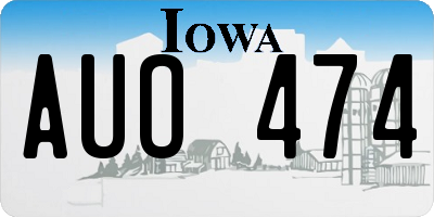 IA license plate AUO474