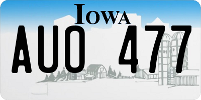 IA license plate AUO477