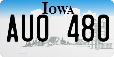 IA license plate AUO480