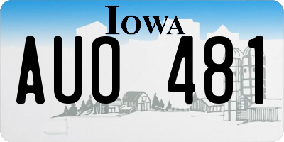 IA license plate AUO481