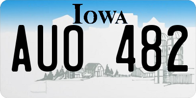 IA license plate AUO482
