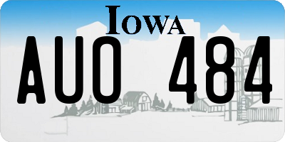 IA license plate AUO484