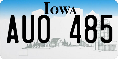 IA license plate AUO485