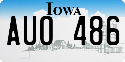 IA license plate AUO486
