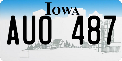 IA license plate AUO487