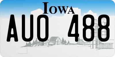 IA license plate AUO488