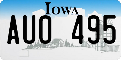 IA license plate AUO495