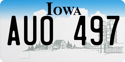 IA license plate AUO497