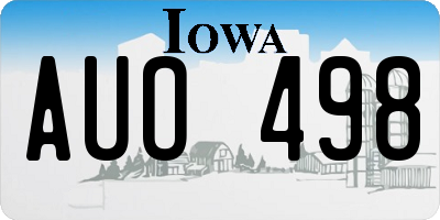 IA license plate AUO498