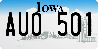 IA license plate AUO501