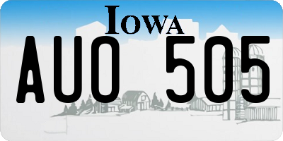 IA license plate AUO505