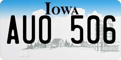 IA license plate AUO506