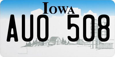 IA license plate AUO508