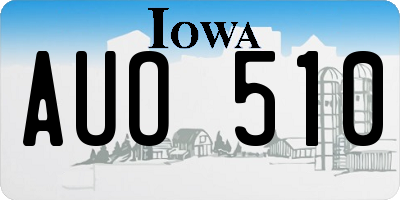 IA license plate AUO510