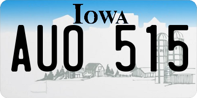 IA license plate AUO515