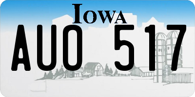 IA license plate AUO517