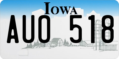 IA license plate AUO518