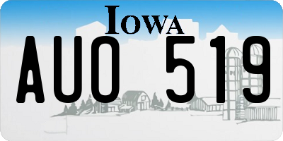IA license plate AUO519