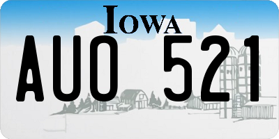 IA license plate AUO521