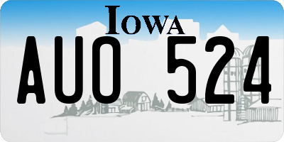 IA license plate AUO524