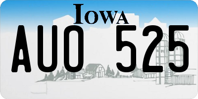 IA license plate AUO525