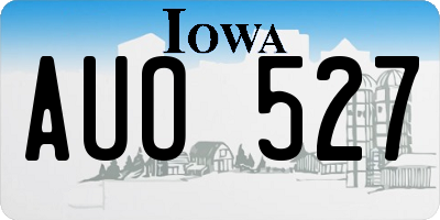 IA license plate AUO527
