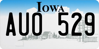 IA license plate AUO529