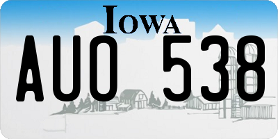 IA license plate AUO538