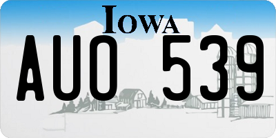 IA license plate AUO539