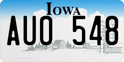 IA license plate AUO548