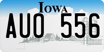 IA license plate AUO556