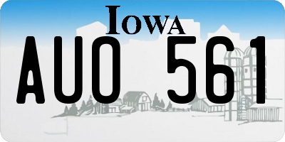 IA license plate AUO561