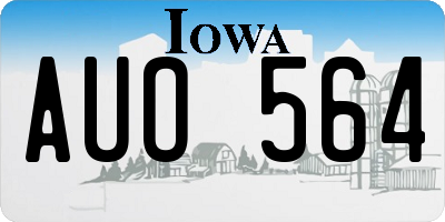 IA license plate AUO564